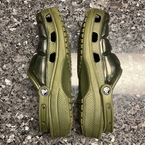 Crocs Classic Neo Puff Clogs in Army Green - Picture 8 of 13